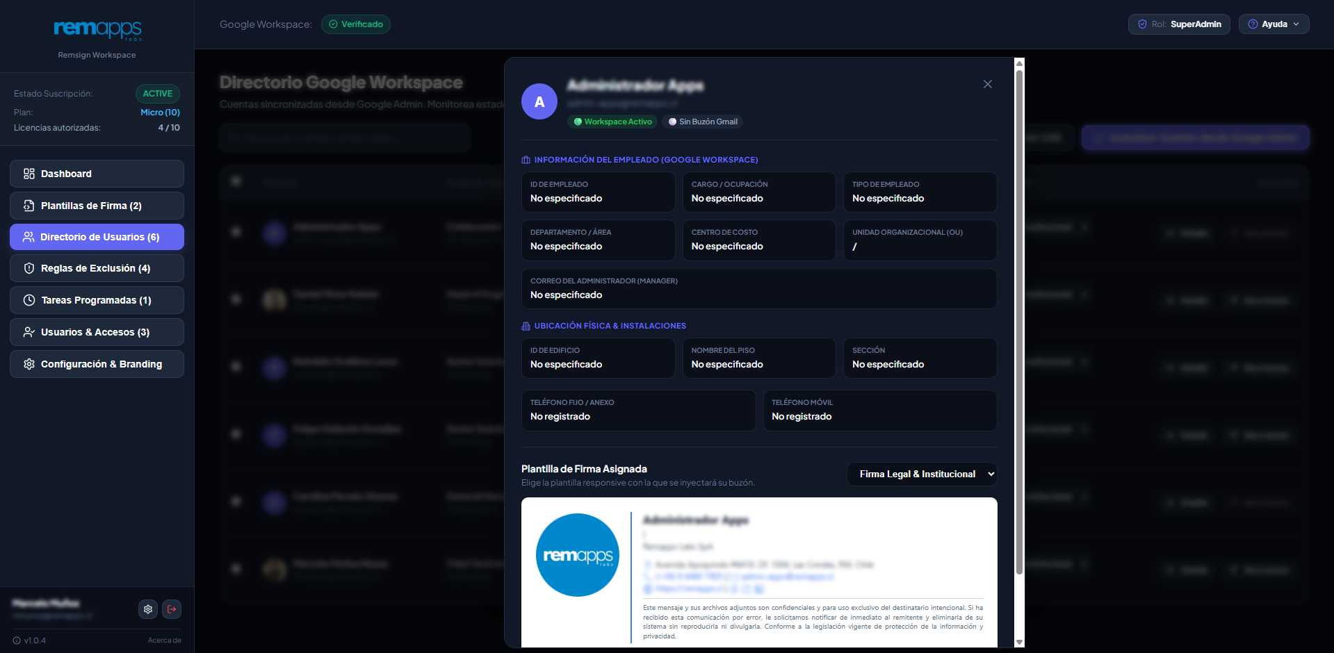 Inspección 360 y Previsualización de Firma en Vivo en Remsign Workspace